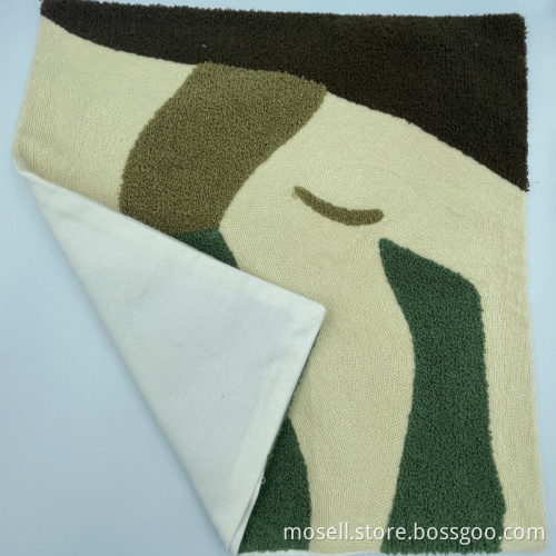 Soft Knit Multi Color Block Stitching Backrest Cover
